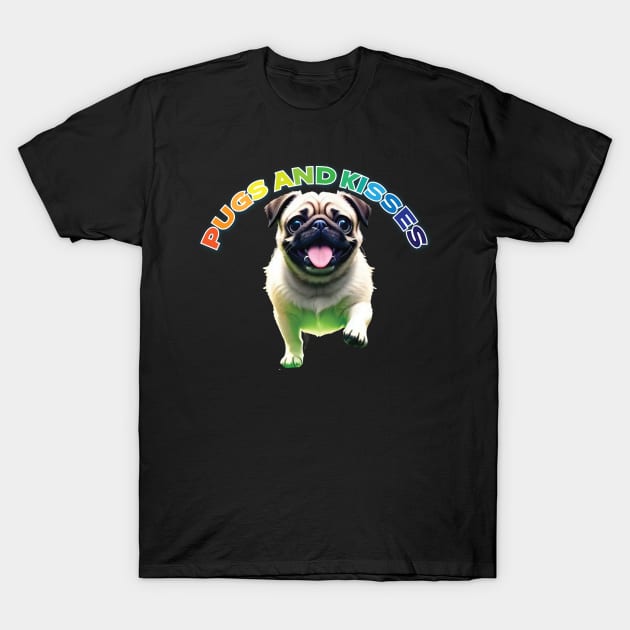 Just Pugs and Kisses T-Shirt by Dmytro